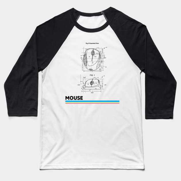 Design of Mouse Baseball T-Shirt by ForEngineer